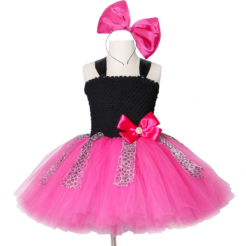 

Lol Girls Tutu Dress Bow Leopard Cute Tulle Princess Birthday Party Dress Girl Kids Carnival Halloween Lol Dolls Cosplay Costume Y200102, Red;yellow