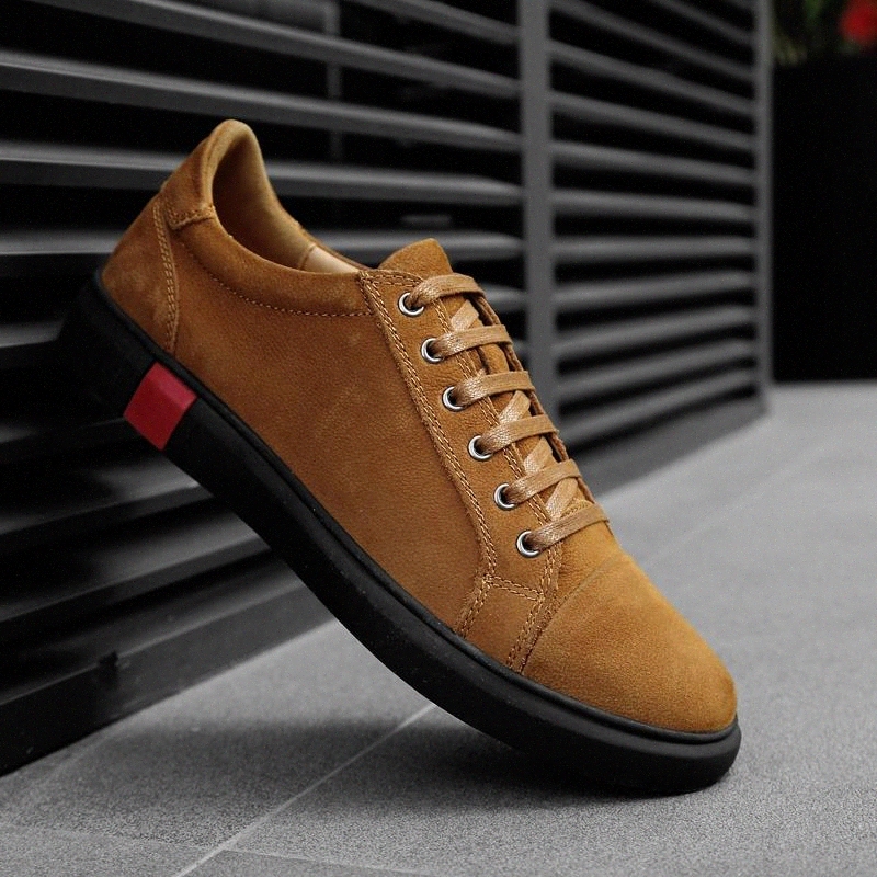 

2020 man casual shoes fashion comfortable brand shoes men lace up breathable genuine leather oxfords shoes men big size 47 #Zl8W