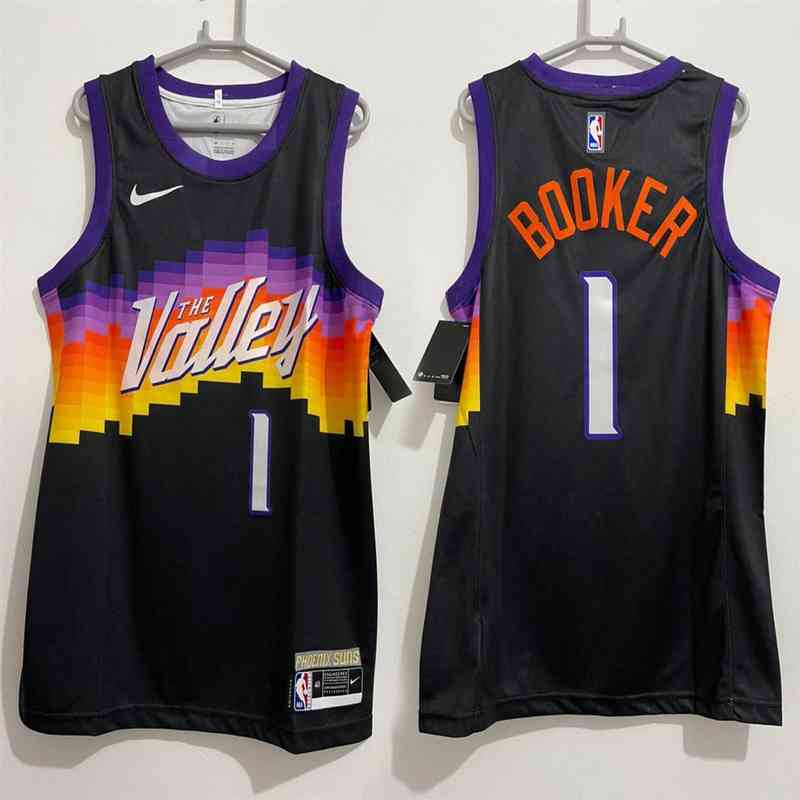 

Sublimation Men's Devin Booker 2020-21 the Valley Black Jersey, Picture show
