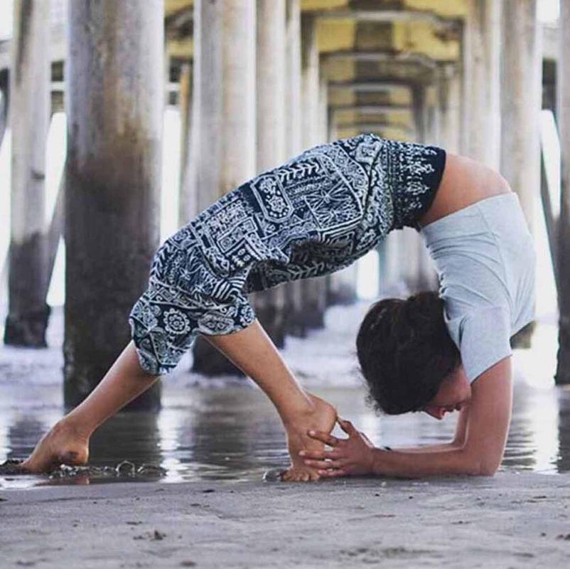 

Vintage Boho Printing Yoga Pants Women Loose Sport Fitness Pant High Waist Thai Harem Trousers Ropa Deporte Mujer
