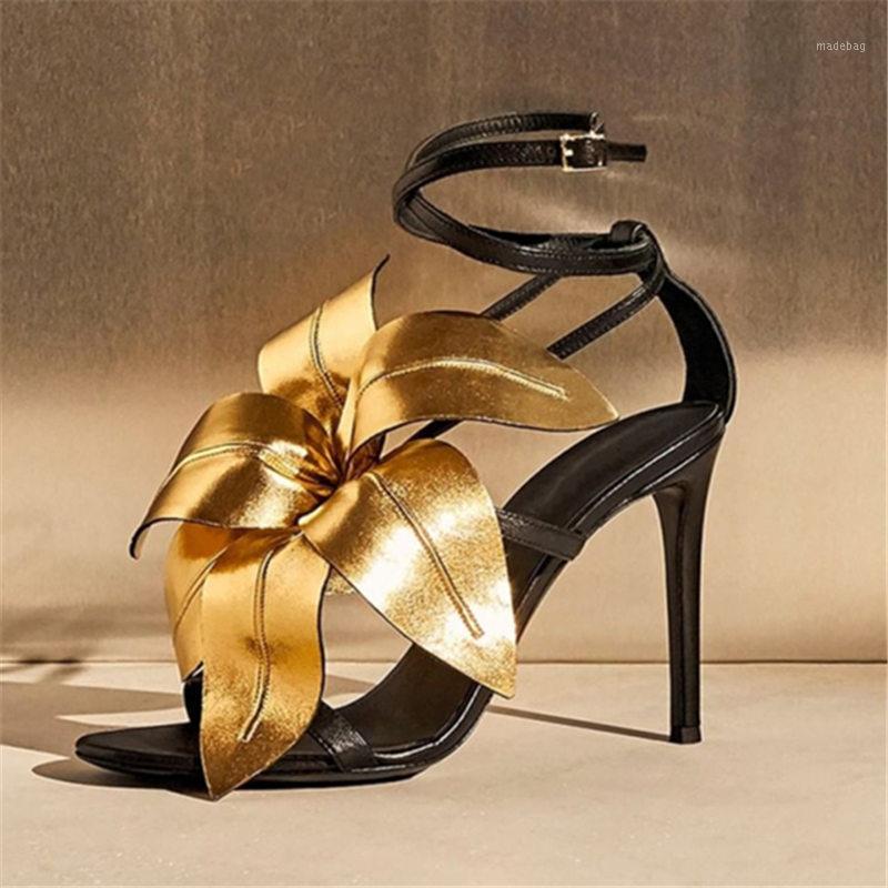 

Women Shoes Sandals 2020 Summer Flower Thin High Heel Ankle Strap Pumps Ladies Femmes Sandales Runway Open Toe Party Shoes Woman1
