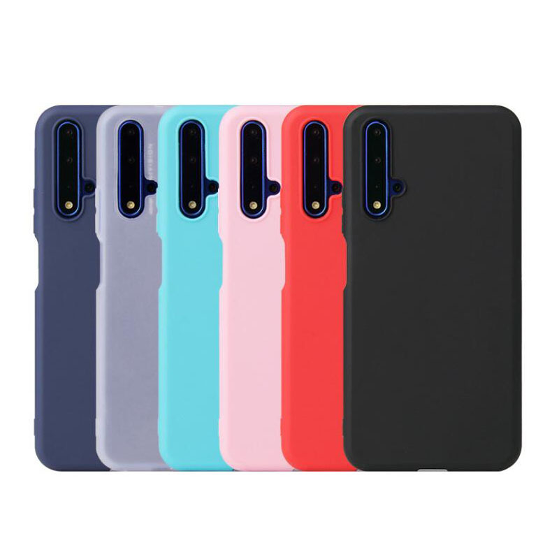 

Cases for Huawei Honor 20 Honor20 Pro Case Silicone Soft TPU Cover case for huawei Honor 20 Pro Matte Candy solid colors Cover Back Case, White
