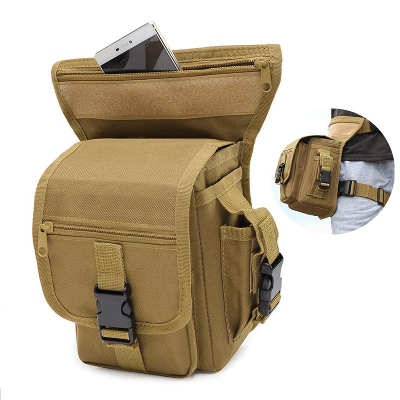 

Waterproof Tactical Leg Bag Hiking Trekking Belt Bag Outdoor Camouflage Multi-Function Pack Men Fishing Travel Blosa, Black
