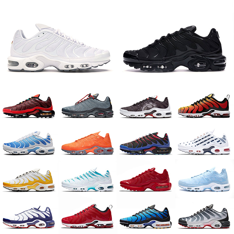 

2021 new arrival tn plus se running shoes for men women triple black white blue fury habanero red toggle lacing trainers sneakers 40-46, C47 white gold 40-46