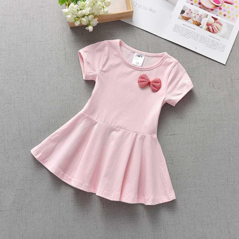 

baby girl dress 2020 summer dress girls kids children clothes princess cute bow cotton vestidos infantil pink white1, Green