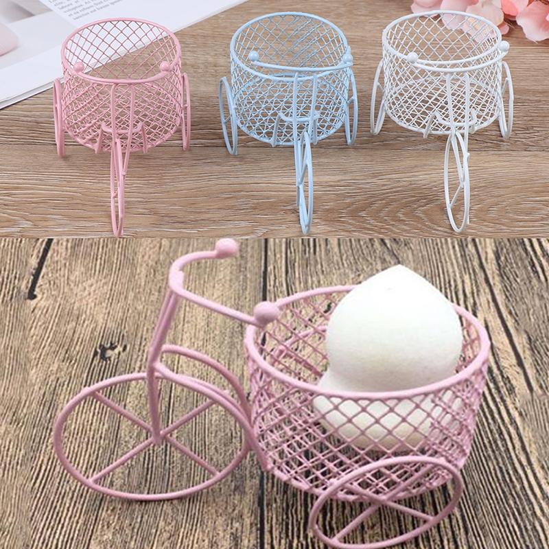 

1PCS Tricycle Powder Puff Sponge Display Stand Photography Prop Art Wedding Decoration Container Holder 3 Colors