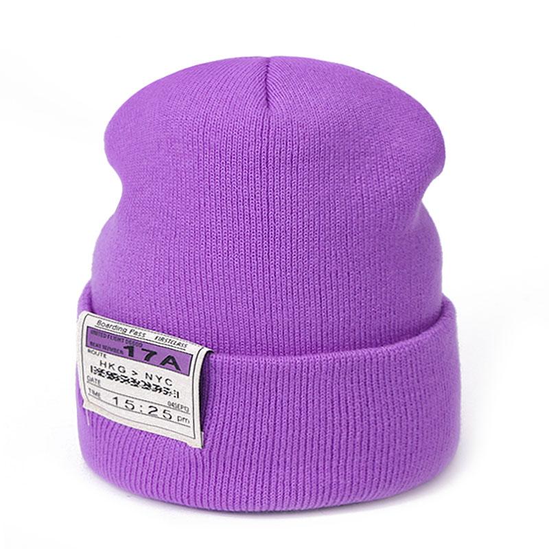 

Fashion Beanies Cap Simple Hip Hop Hat Thermal Elastic Knitted Cotton Warm Hat Autumn Winter Sport Headwear Street Style Ski Cap