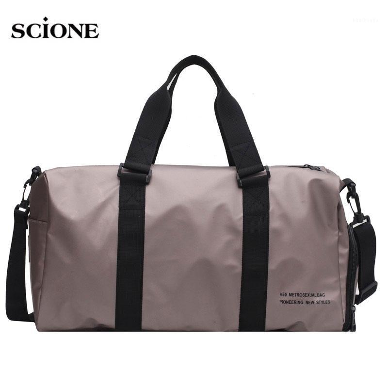 

Women Gym Bag Glitter Shoulder Crossbody Handbag Travel Bags Large Outdoor Sports Duffle For Shoes Bag Fitness Training XA262A1, Black