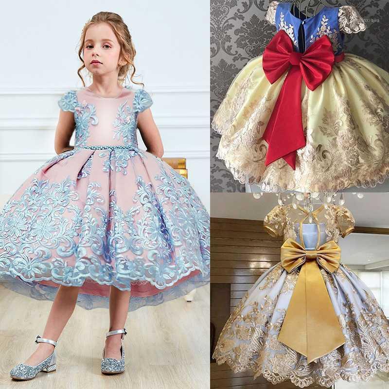 

Big Bow Christmas Dress Elegant Lace Flower Princess tutu Gown Children Party New Year Costume Kids Dresses for Girls 4-10 Years1, Style 8