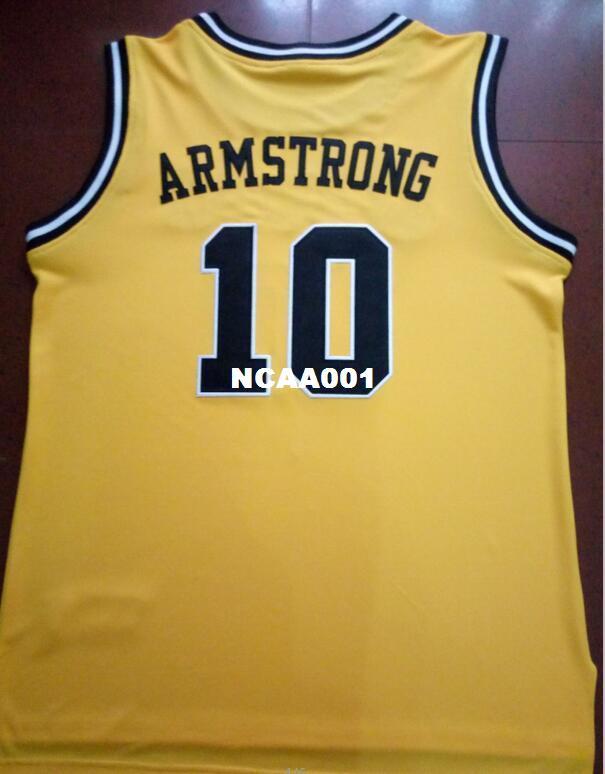 

21S #10 B.J. ARMSTRONG Iowa Hawkeyes college jersey yellow,black or customize Any number 21S Stitched Jersey