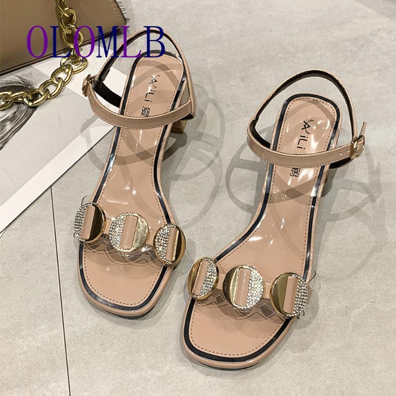 

Summer Women Shoes Gladiator Buckle Strap Women's Sandals Fashion Chunky Ladies Sandals For Woman Ankle Strap Footwear L2381, Green