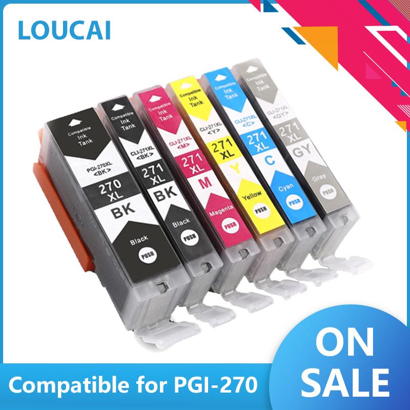 

Compatible for Canon PGI-270 Compatible Ink Cartridge For Canon PIXMA MG5720 MG6820 MG7720 PIXMA TS5020 Printer PGI-270 270 271