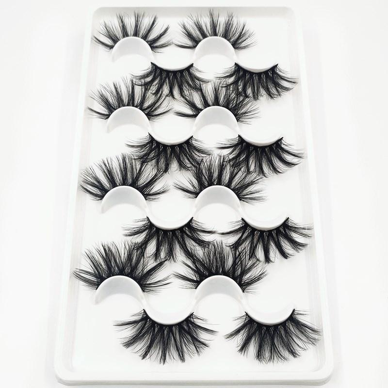 

8 pairs 3D mink eyelashes 25mm natural false eyelashes handmade eyelash extension beauty makeup tool maquiagem