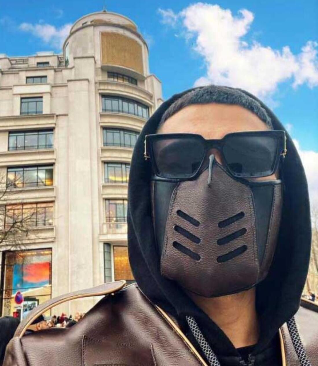 

20ss Top Quality Fashion Designer Face Mask for Men Women Leather Luxe Man Reusable Washable Mouth Mens Masks with box dust bag Gift