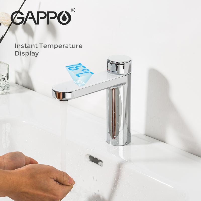 

GAPPO High-Tech Water Generating Digital Display Basin Faucet Mixer Hot Cold Water Tap Waterfall Modern Design Faucet Bathroom1