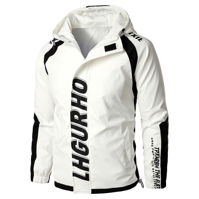 

2021 Hooded Mens Windbreaker Autumn New Fashion Men Quality Waterproof Pilot Jacket Coats Male Clothing 5xl J4by, Dsb361-057black