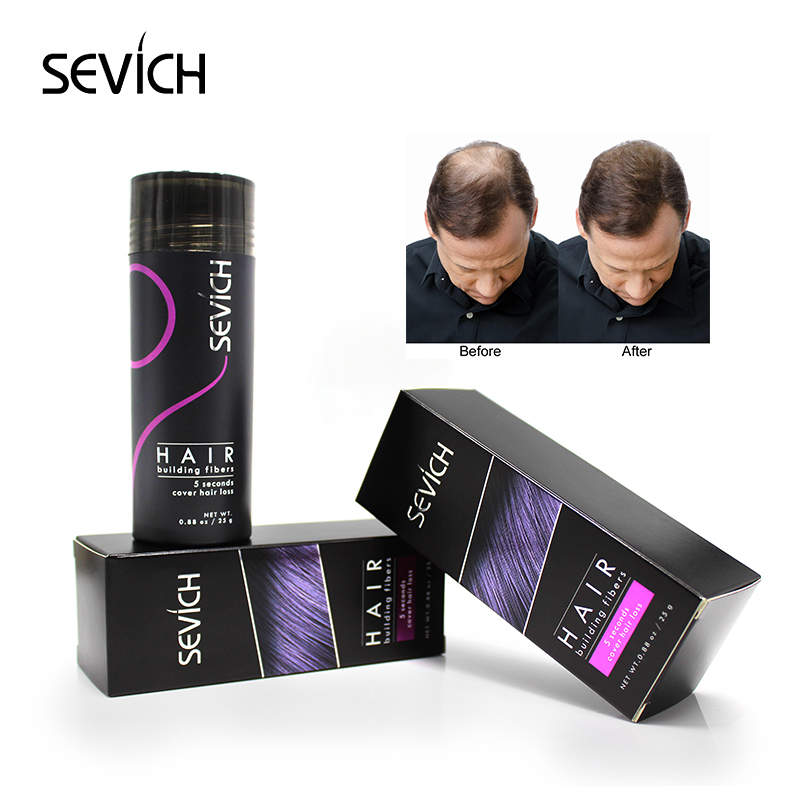 

10pcs Keratin Hair Fiber 25g Hair Building Fibres Thinning Loss Concealer Styling Powder Sevich Brand black/dk brown 10 colors
