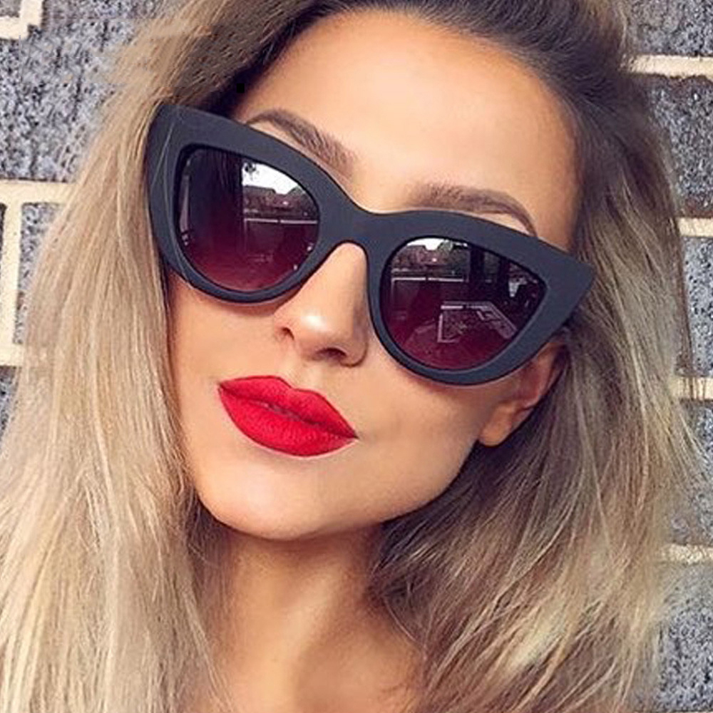 

New Cat eye sunglasses women High Quality Brand Desinger Mirror Cat eyes Sun glasses for women Eyewear Hot ray sunglasses