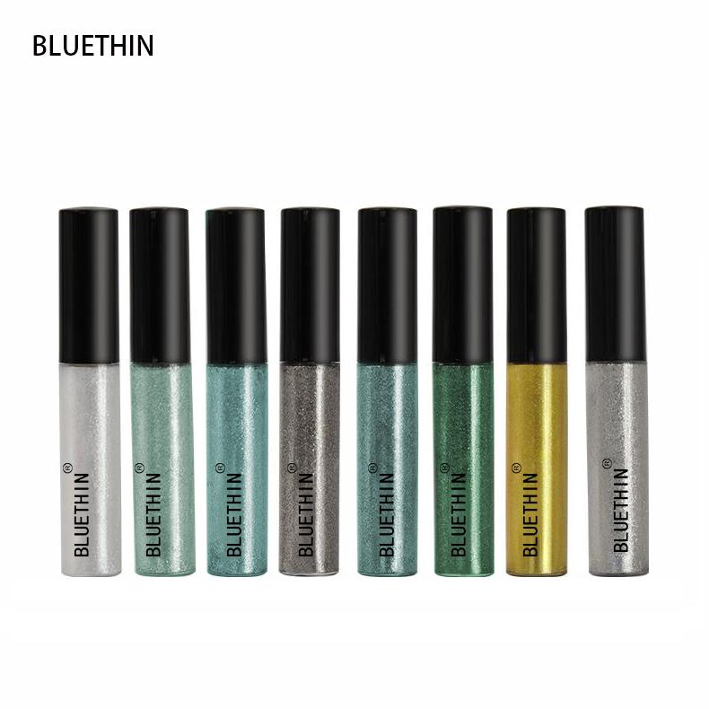 

BLUETHIN Professional RoseGold Color Liquid Glitter Eyeliner Cosmetics makeup make up for women Eye Liners Pigment Lasting Shiny, 01