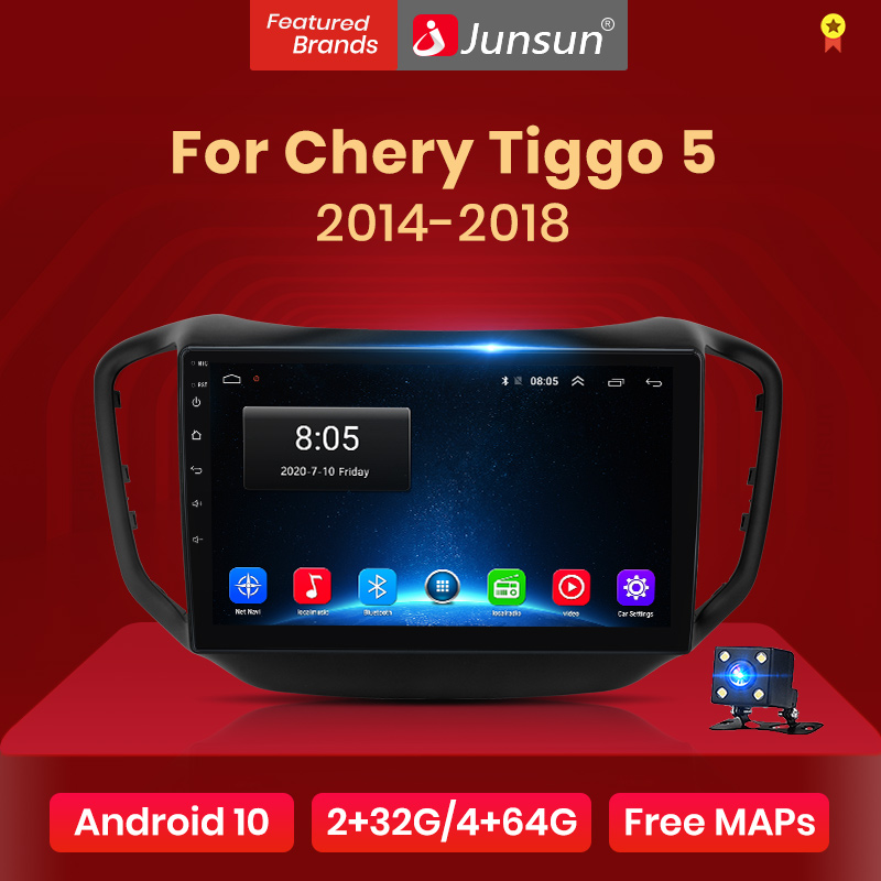 

Junsun V1 Android 10.0 AI Voice Control 4G Carplay DSP Car Radio Multimedia Player GPS For Chery Tiggo 5 2014-2018 2din no dvd, Wifi (1gb 16gb)