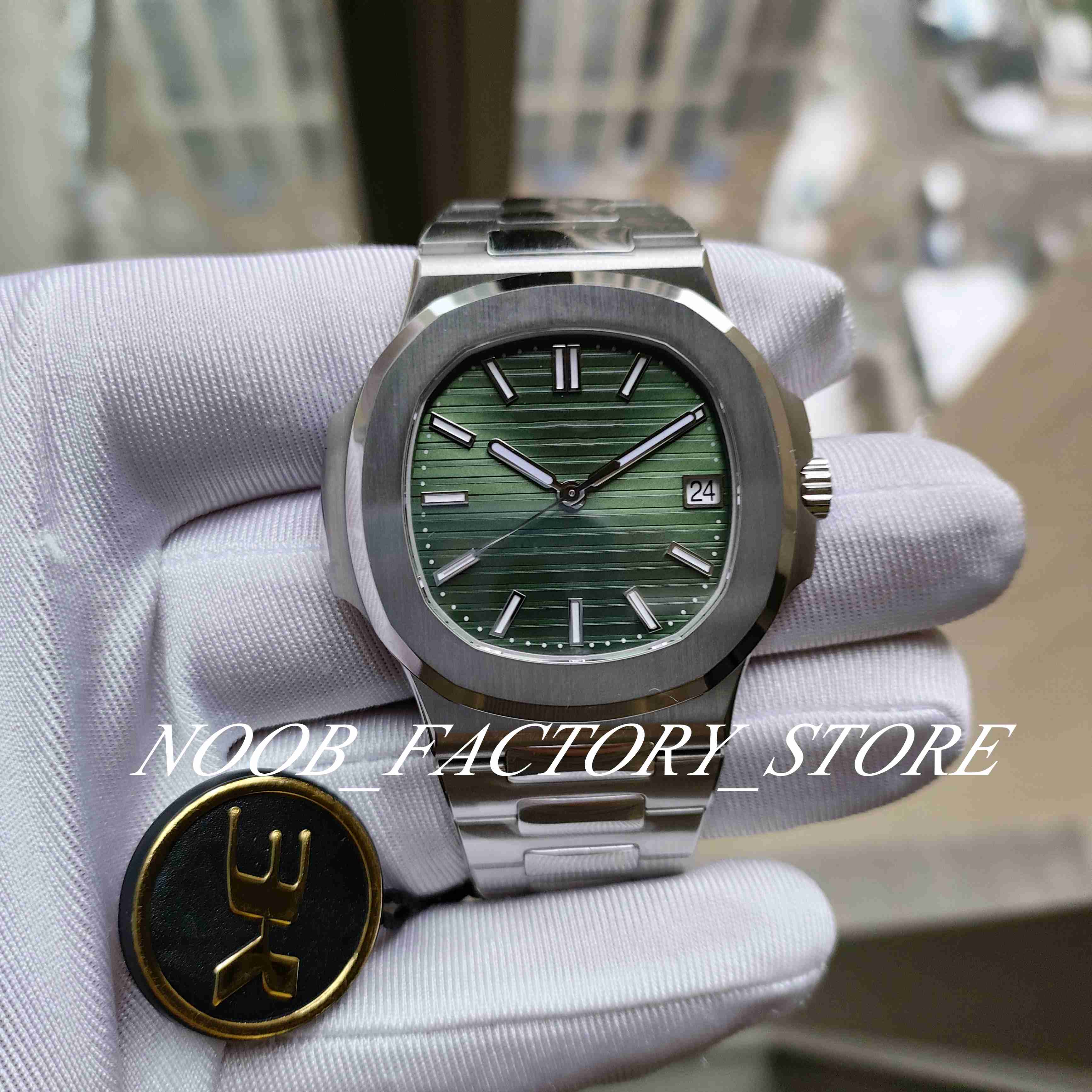

Super 3K Factory Watch Anniversary Commemorative Green Dial 3KF Automatic Cal.324 Movement Date Classic ultra thin 5711 Crystal Wristwatches, 03