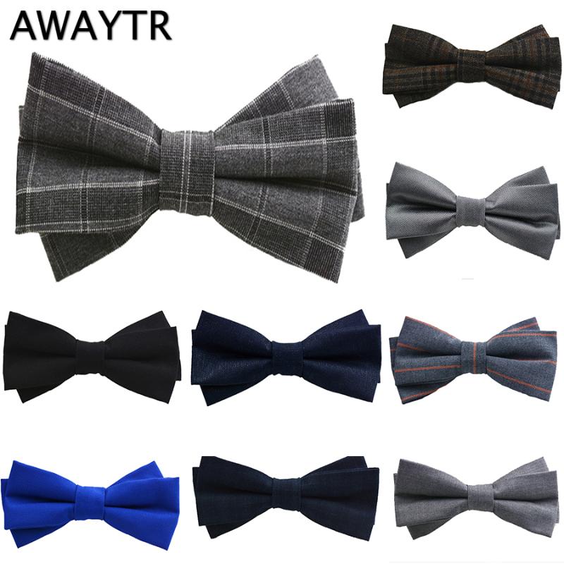 

AWAYTR Fashion Men Bow Tie Fake Collar Women Silk Tie Butterfly Adjustable Bowtie Wedding Bow Ties for Men Gravata Borboleta