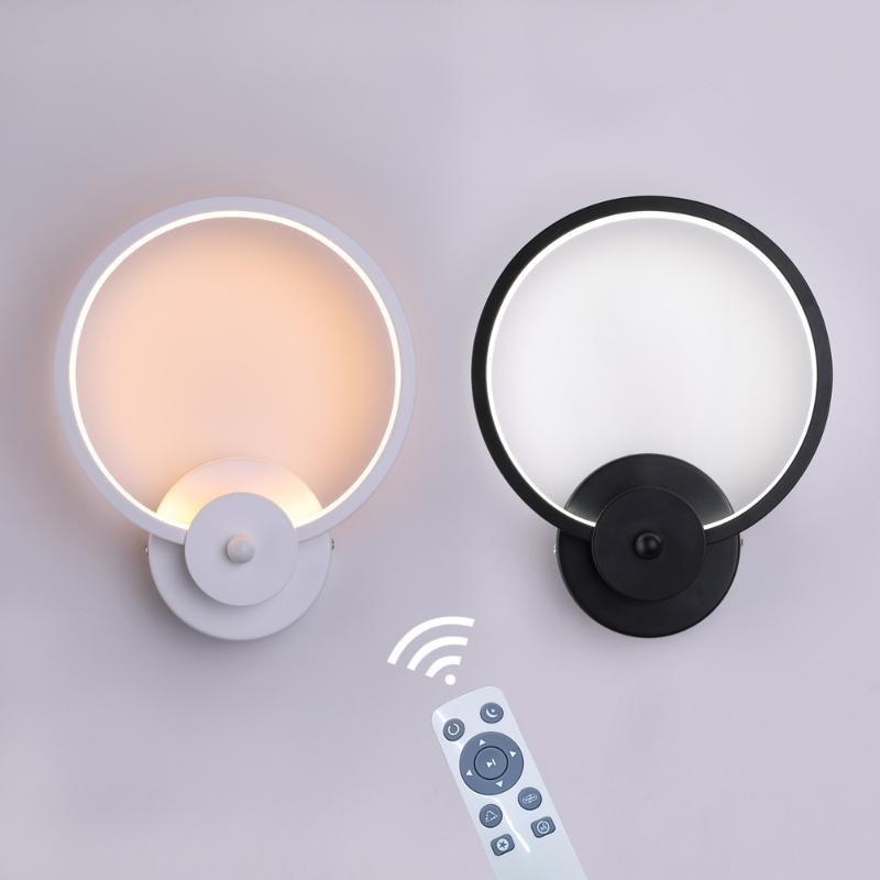 

Modern minimalist LED aluminum lamp Round bedside wall lamp room light direct creative aisle Led Acrylic 12W AC85-265V