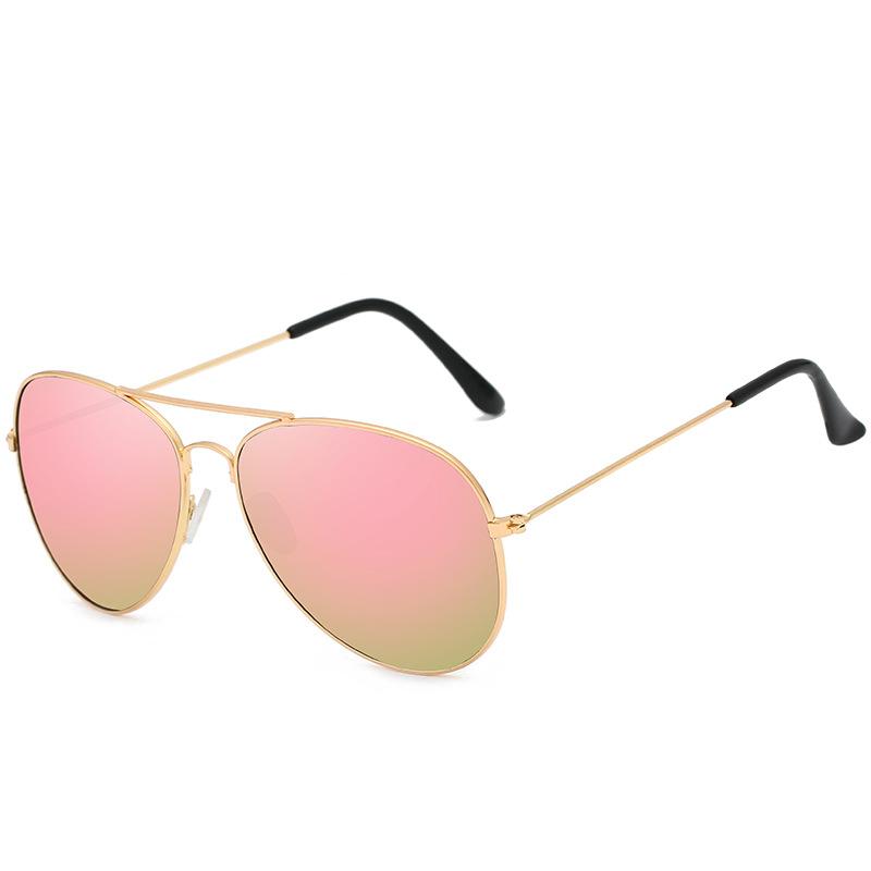 

Sunglasses Classic Trend Retro Fashion Colorful Reflective Color Film Metal Trendy Comfortable Driving