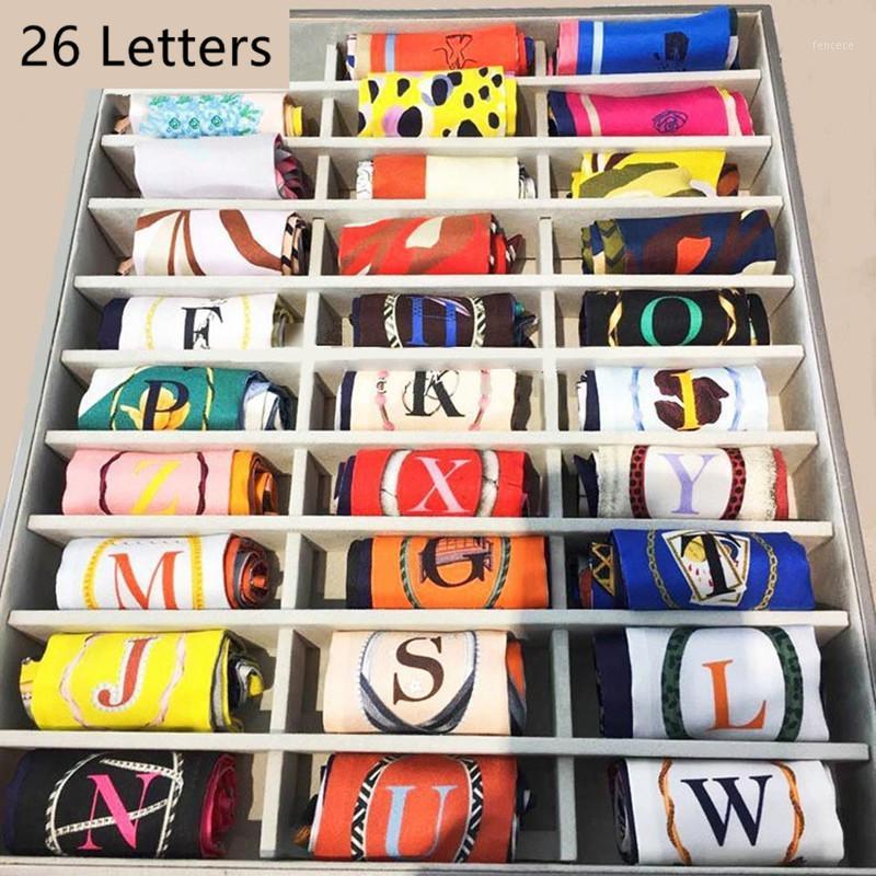 

Scarves 26 Letters Scarf Design Print Women Silk 2021 Fashion Head Brand Small Tie Bag Ribbons Constellation1