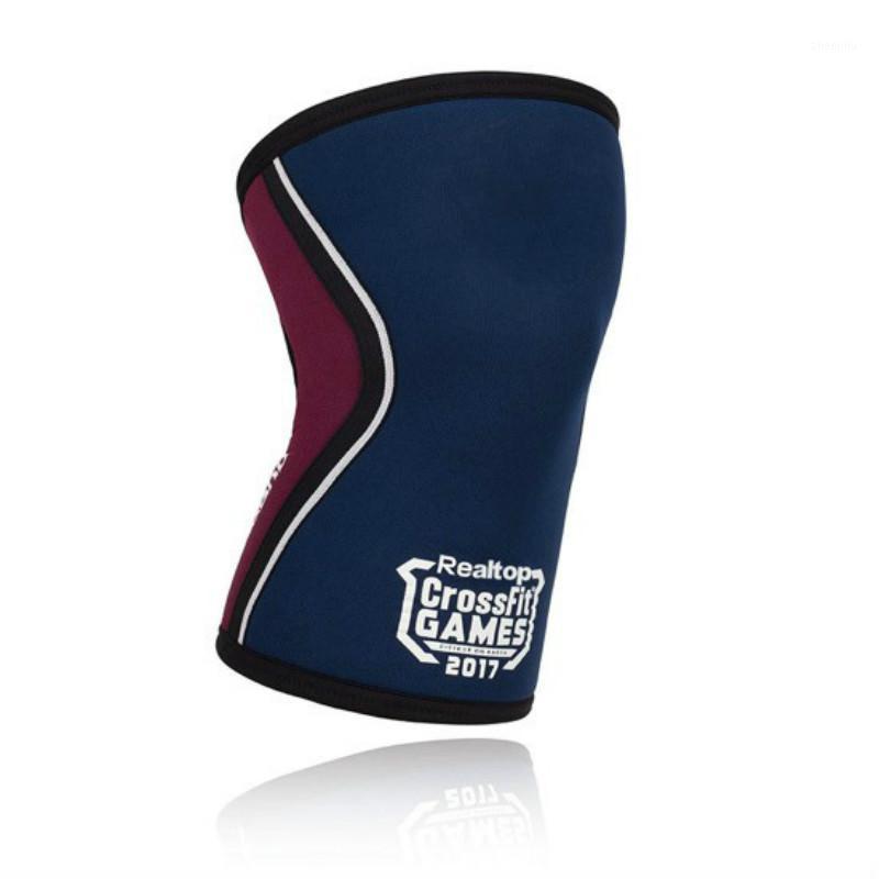 

Crossfit Powerlifting Strongman 7mm PAIR of Knee Sleeves1, Navy blue