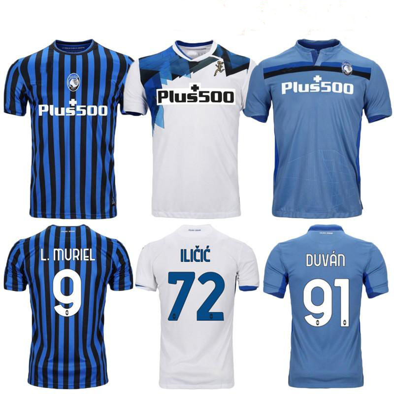 

20 21 Atalanta BC maillots de foot soccer jersey FREULER DUVAN ILICIC GOMEZ home away 2020 2021 football men and kids shirt