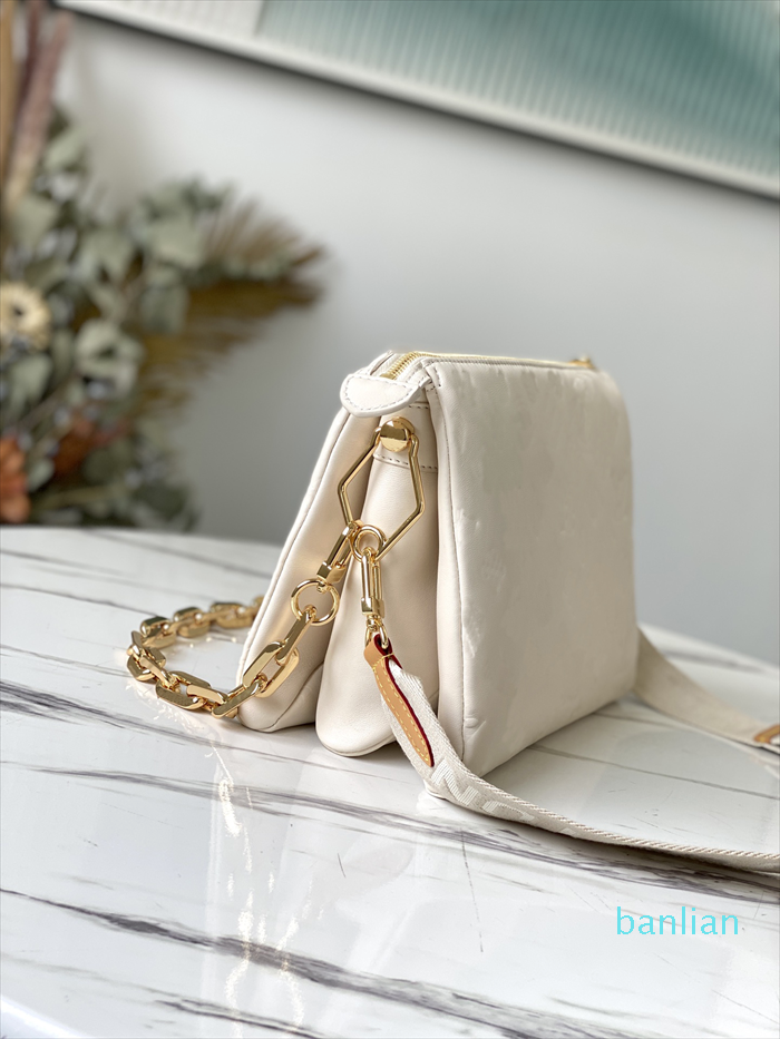 

Summer embossed puffy leather chain bag COUSSIN PM handbag fashion-forward shoulder bags cross-body with the strap