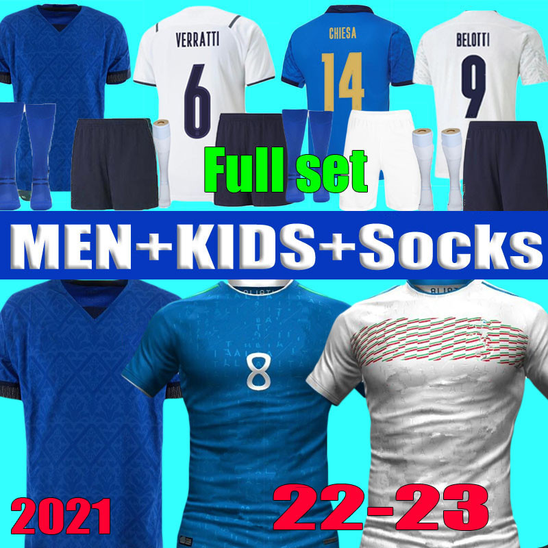 

21 22 23 BONUCCI soccer Jersey FANS player version ItalyS 2021 2022 2023 INSIGNE Italia VERRATTI CHIELLINI CHIESA BARELLA FOOTBALL SHIRTS set uniform men kids kit, Fans 22/23 home
