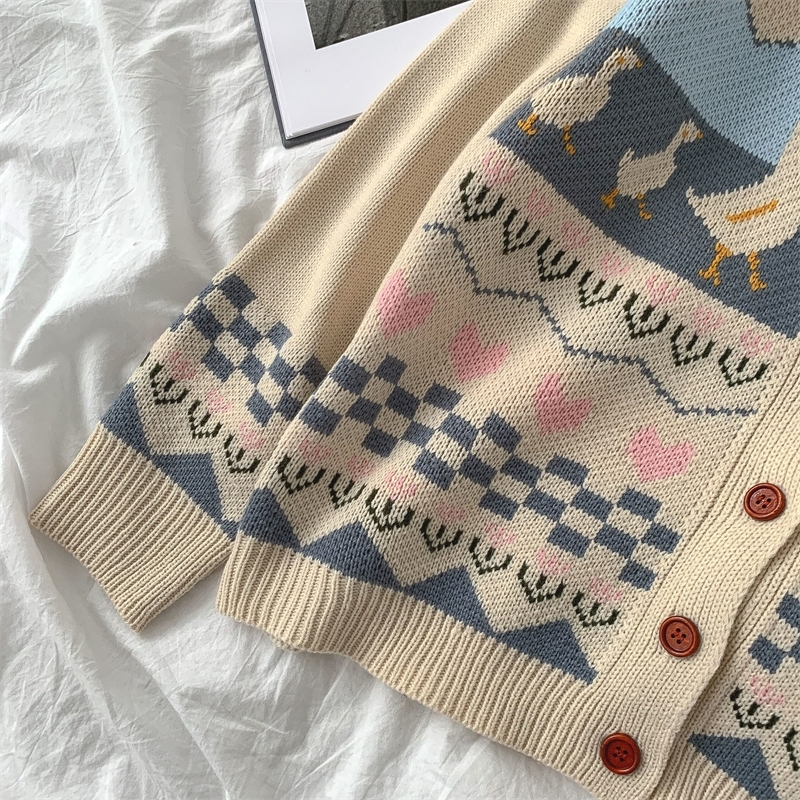 

Gagarich Women Thick Sweater Ins Casual New Autumn Female Fashion Loose O-neck Long Sleeve Wear Cardigans 201204, Photocolor