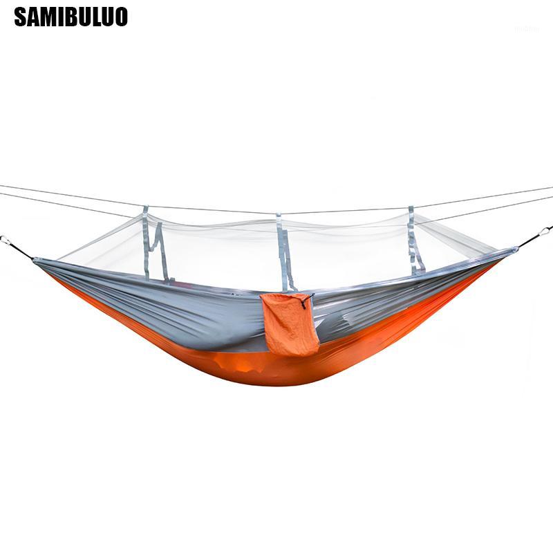 

Portable hammock Outdoor Furniture Mosquito net Hammock for Camping1