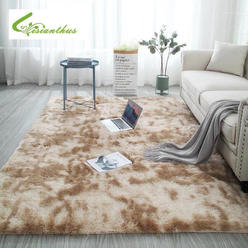 

Living Room/Bedroom Rug Soft Modern Area Rugs Shaggy Nursery Rug Home Room Plush Carpet Decor More Size Tie Dyeing Carpet Mat1, C2