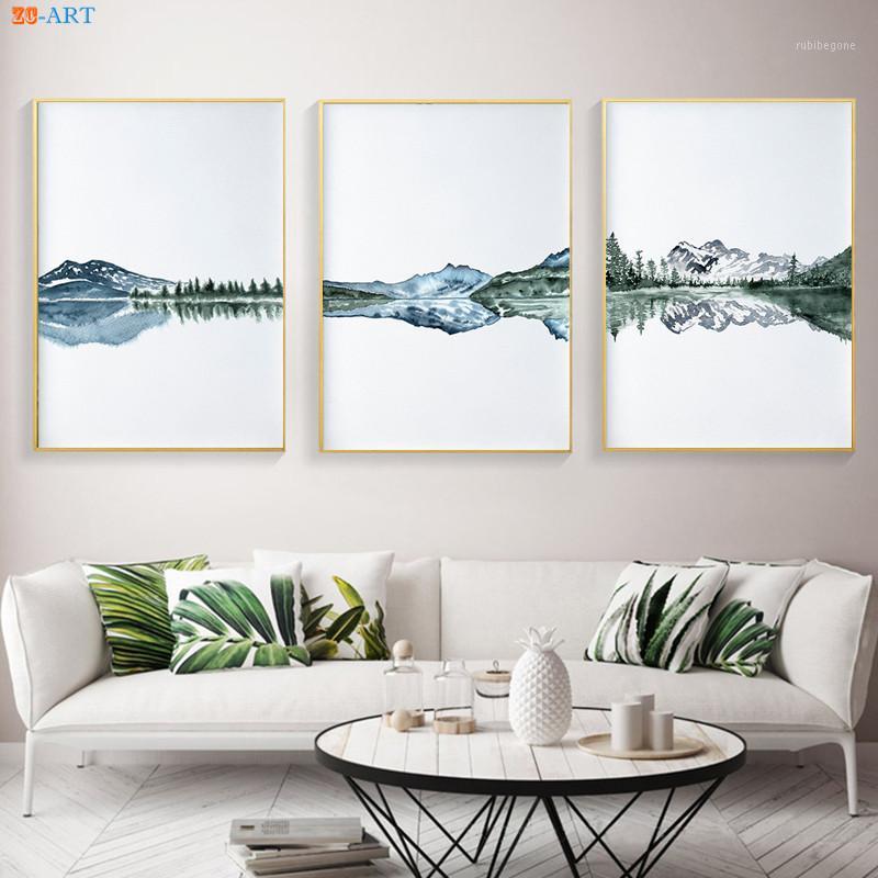 

Watercolor Abstract Mountain Print Landscape Canvas Painting Wall Art Nature Poster Minimalist Wall Art Nordic Decoration Home1