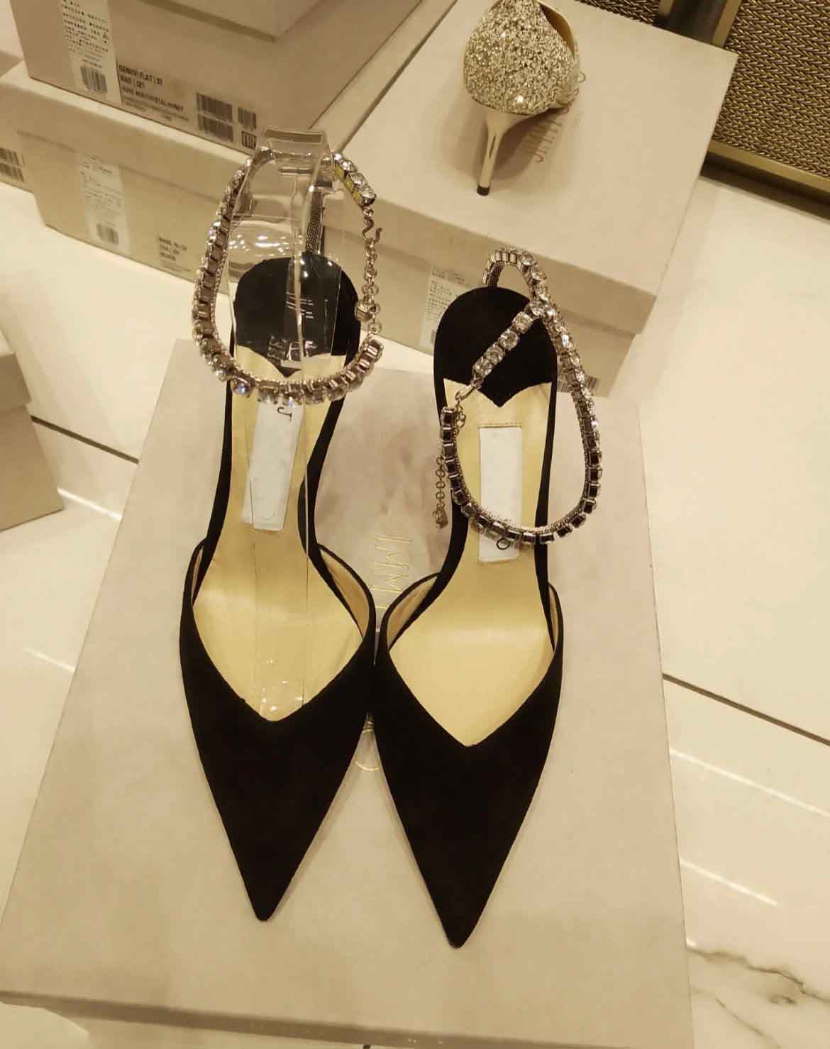 yellow red bottom pumps