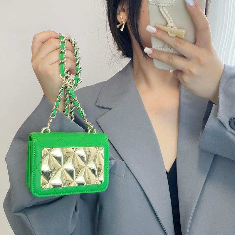 

Evening Bags Mini Beading Designer Luxury Fashion Women PU Leather Crossbody Shoulder Female Travel Lipstick Handbags And Purses
