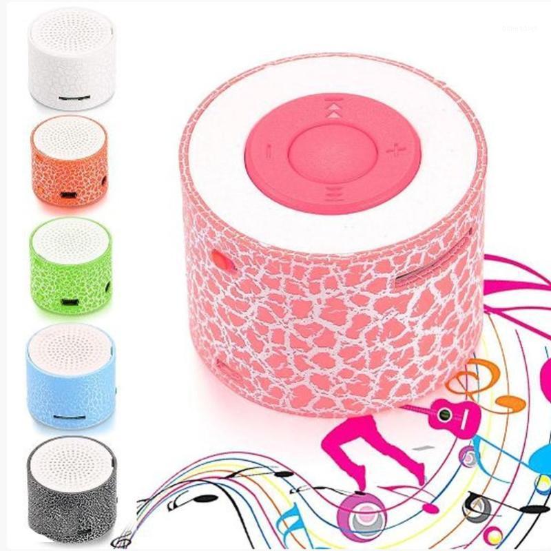 

New Glare Crack Wireless Samload Bluetooth Speaker LED Hands Free TF USB Colorful Speakers Portable Subwoofer For Phone With Mic1