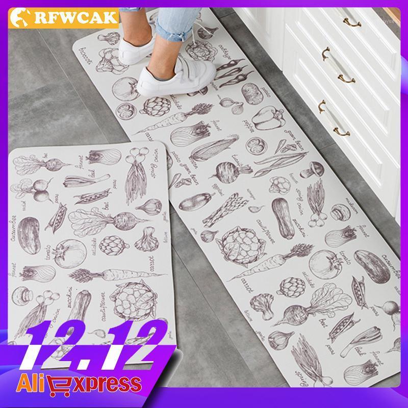 

RFWCAK Kitchen Carpets PVC Leather Floor Mats Large Floor Carpets Doormat Bedroom Tatami Waterproof Oilproof Tapete Kitchen Rugs1