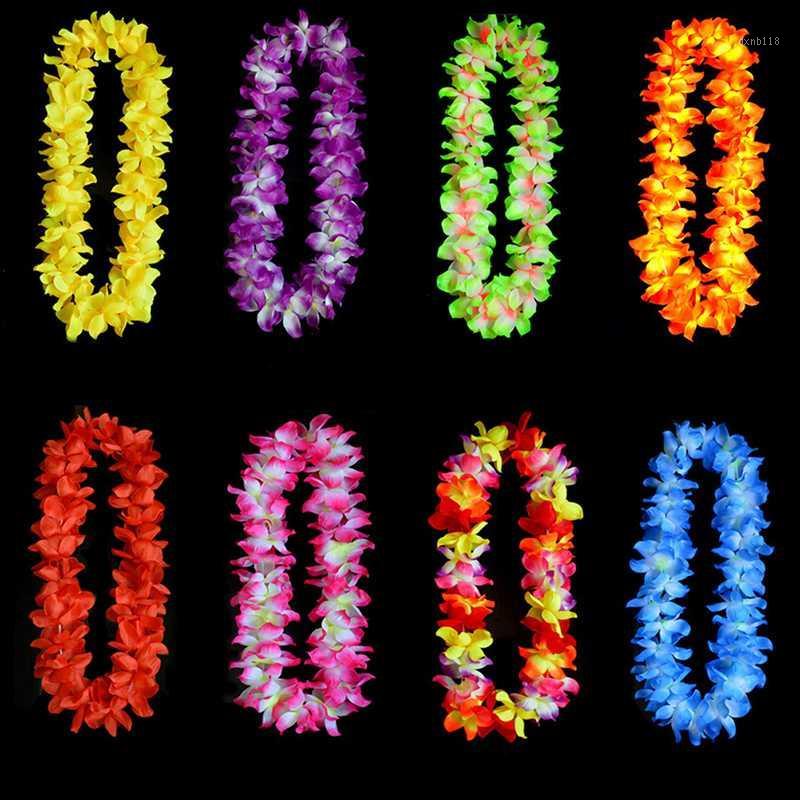 

8 Color Hawaiian Leis Simulated Silk Flower Leis Dance Party Fancy Dress Garland1, Clf