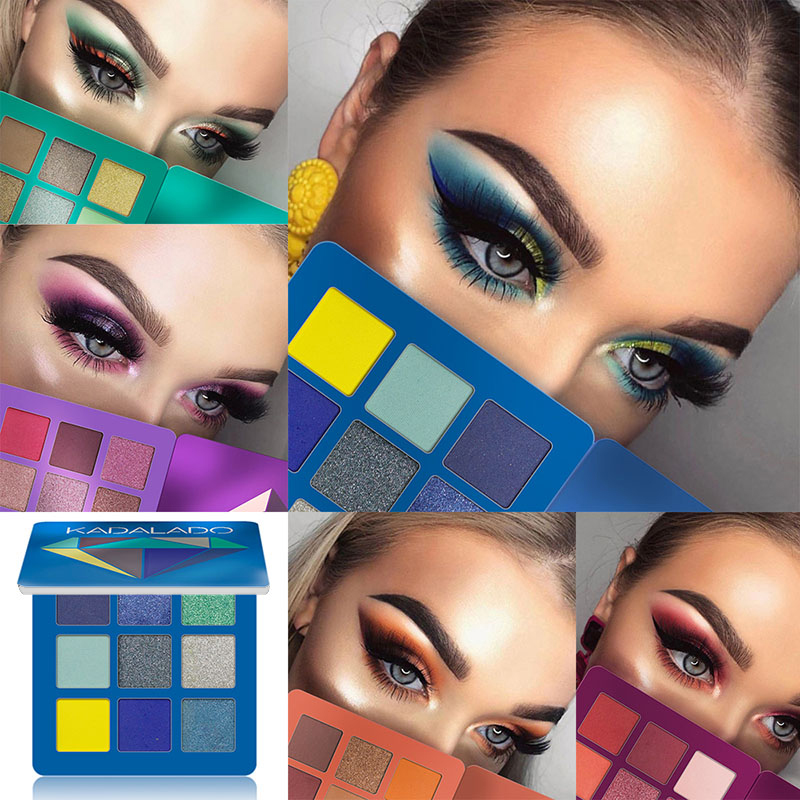 

9 Colors Glitter Eyeshadow Pallete Matte Eye Shadow Palette Diamond Eyeshadow Powder Pigment