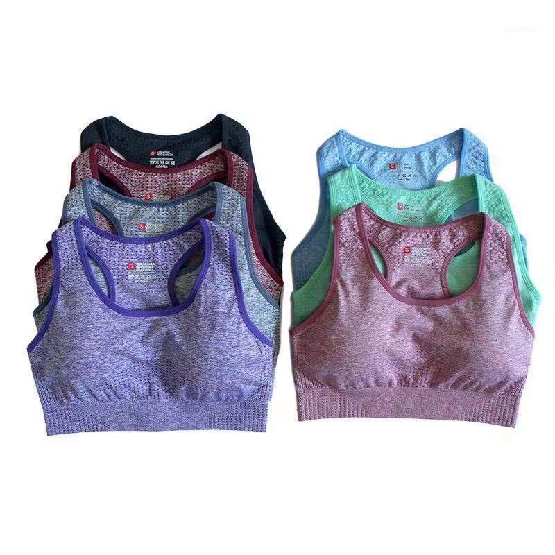 

7 Colors Woman Vital Seamless Yoga Bra Raceback Sports Bra With Removable Pads Brassiere Sport Fitness Tank Top Running Tops1, Blue