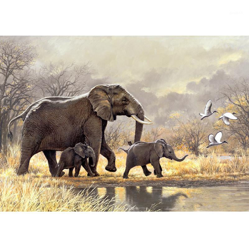 

Full Square/Round Drill 5D DIY Diamond Painting "Animal elephant" Embroidery Cross Stitch 5D Home Decor1