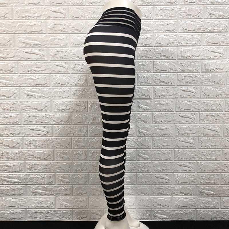 

Women Leggings Trousers Striped Fitness Running Exercise Sports Stripe1, Black