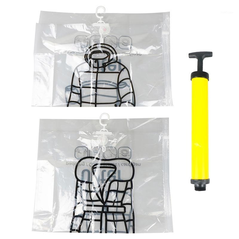 

Hanging Clothes Compression Bag Storage Bag Transparent Large Thick Down Jacket Pumping Vacuum For Clothes Sorting1