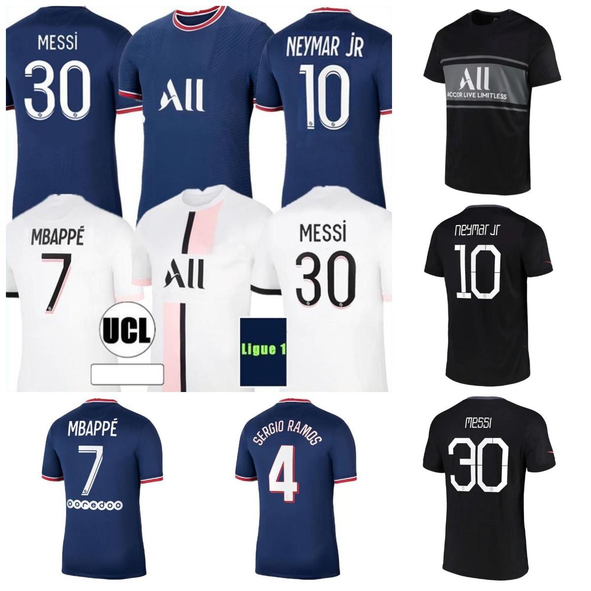 

21 22 maillots de foot MESSI MBAPPE SERGIO RAMOS soccer jersey NEYMAR JR ICARDI top thailand 2021 2022 football shirt HAKIMI WIJNALDUM Camiseta futbol men kids, 21/22 home kids