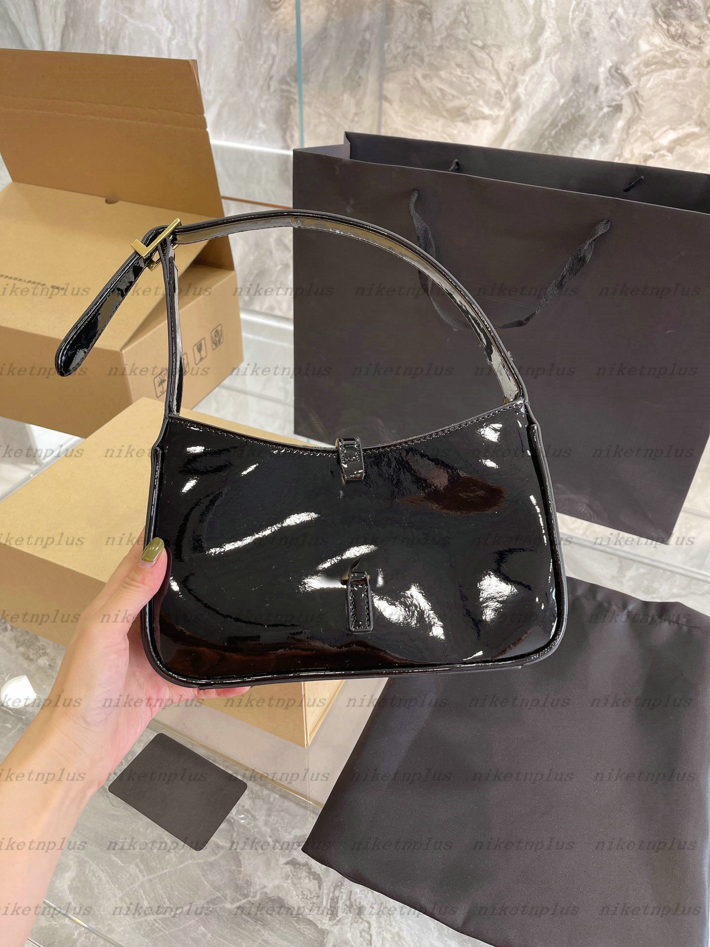 

Mini Underarm Bag Leather LE5A7 Luxurys Alligator Hobo Bags Womens Patent Leather Designer Vintage Ladies Handbag Small Saddle Purse Wallet, Dont sell it alone