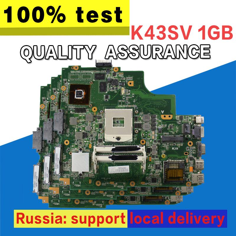 

K43SV Motherboard 4 Memory GT520 1G For Asus K43SV Laptop motherboard Mainboard test 100% OK